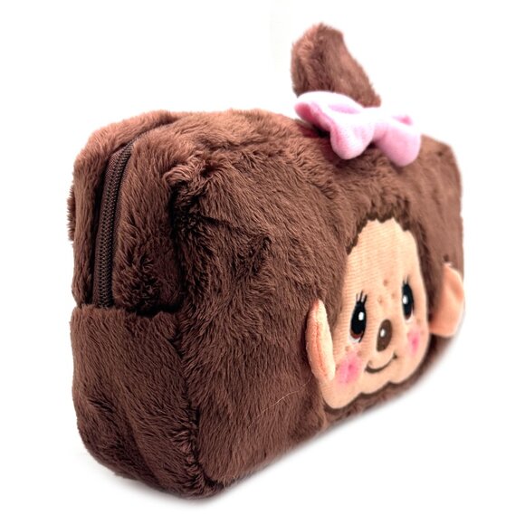 Monchhichi-Chan Face Plush Cosmetic Bag - Picture 2 of 6